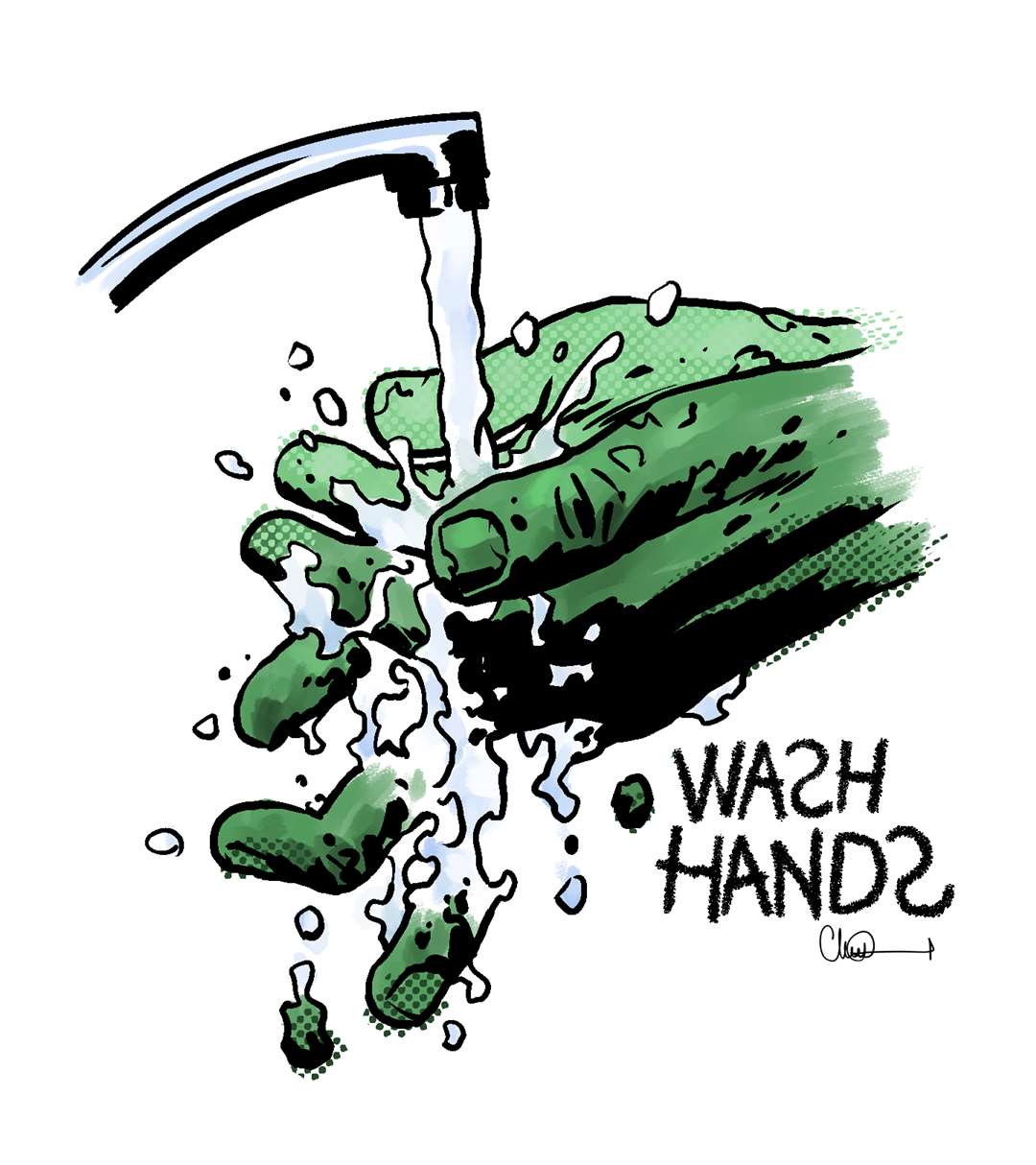 Wash your hands (Charlie Adlard)