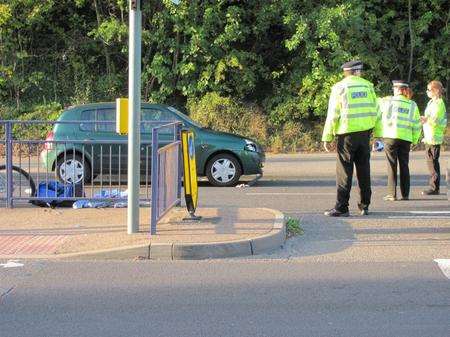 The scene of the crash in Princes Road, Dartford