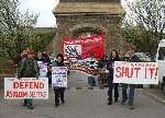 A demonstration against asylum seekers being detained at the Immigration Removals Centre in 2002. Picture: MIKE WATERMAN