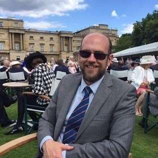 Stuart at the Diamond Jubilee garden party