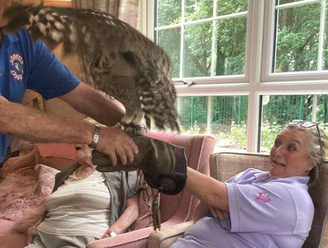 Maria Thurston, lifestyles assistant at Birchwood Heights Care Home in Swanley, has had a fear of birds her whole life