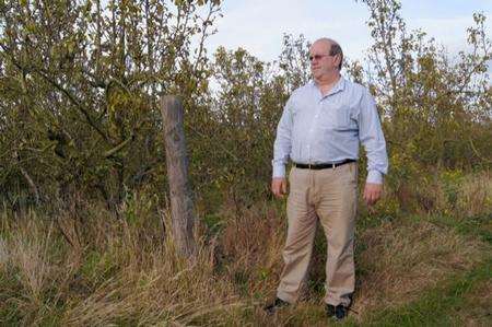 Farmer Steve Dansey, who is furious about a 10-year planning battle with the council.