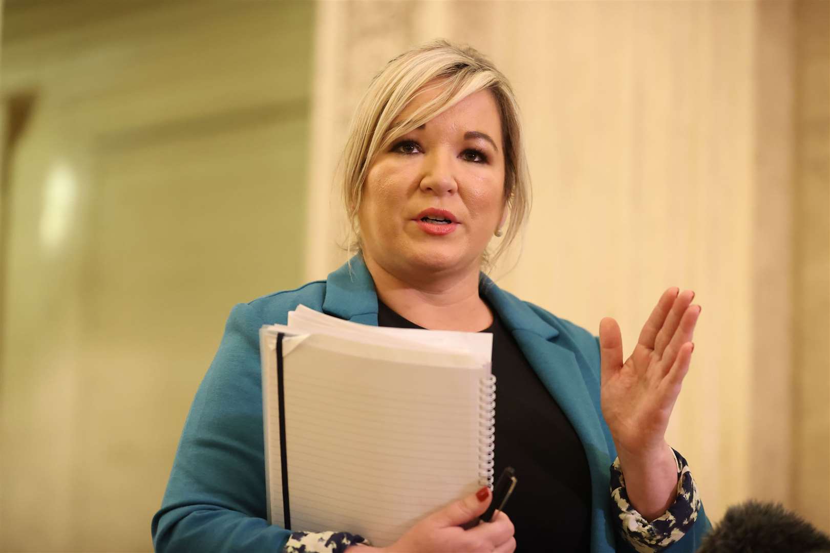 Michelle O’Neill said the DUP had worked against public health advice (Liam McBurney/PA)