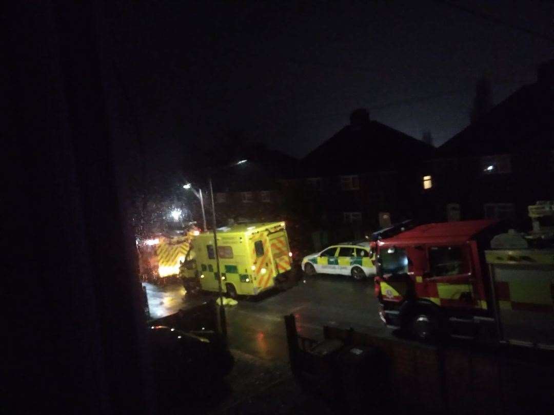 The scene shortly after the assault in Caley Road. Picture: Leejj Johnson