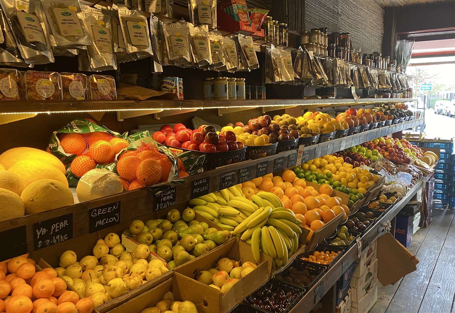 Fruit and vegetables stocked at Best Food Centre in Bow, east London (Stephen Jones/PA)