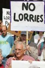 Protestors take part in a demonstration earlier this year