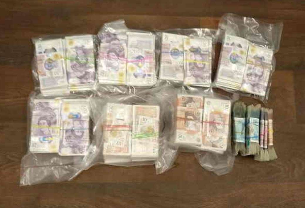 A mobile phone image of cash sent by the gang. Picture: Essex Police
