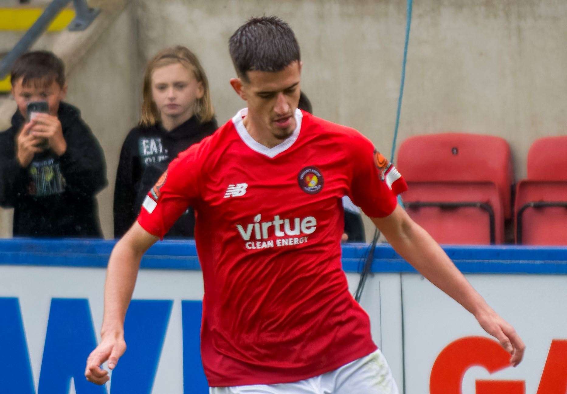 Franklin Domi – scored the Fleet’s first goal against Aldershot. Picture: Ed Miller/EUFC