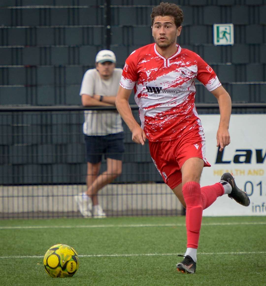 Summer signing Lewis Gard on the ball for Ramsgate. Picture: Stuart Watson