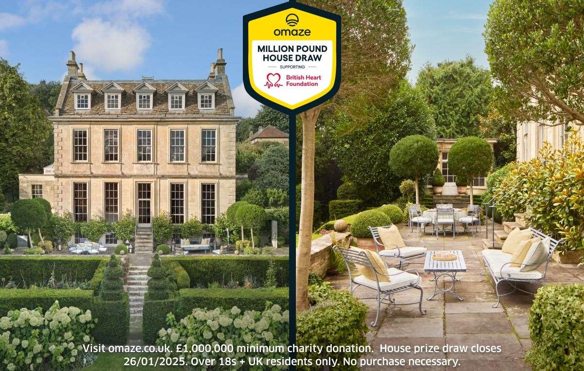 Win this historic £4m manor plus £250,000 cash in the Omaze Bath House Draw