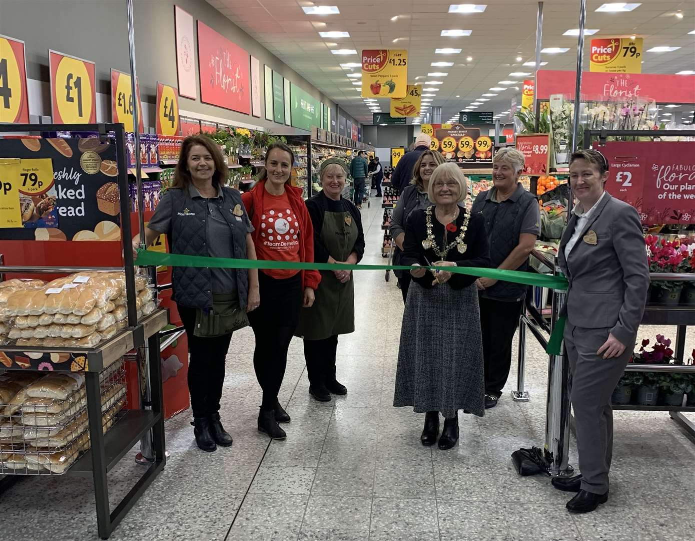 Staff members with Medway Mayor Jan Aldous officially opening the store. Picture: Ashley Barton