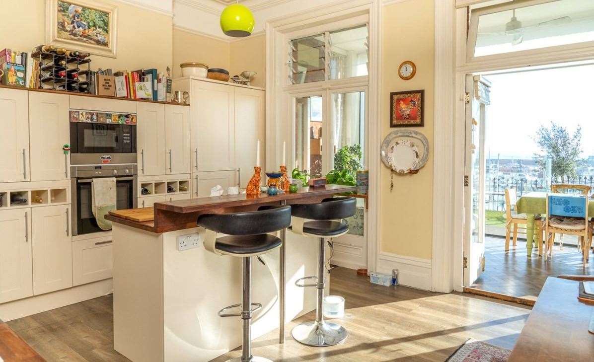 The ground floor kitchen is flooded with light. Picture: Winkworth