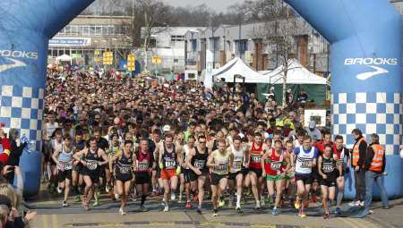 Runners at the start of the Paddock Wood Half-Marathon