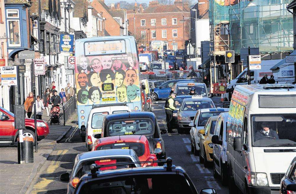 Traffic in St Dunstan's Street.