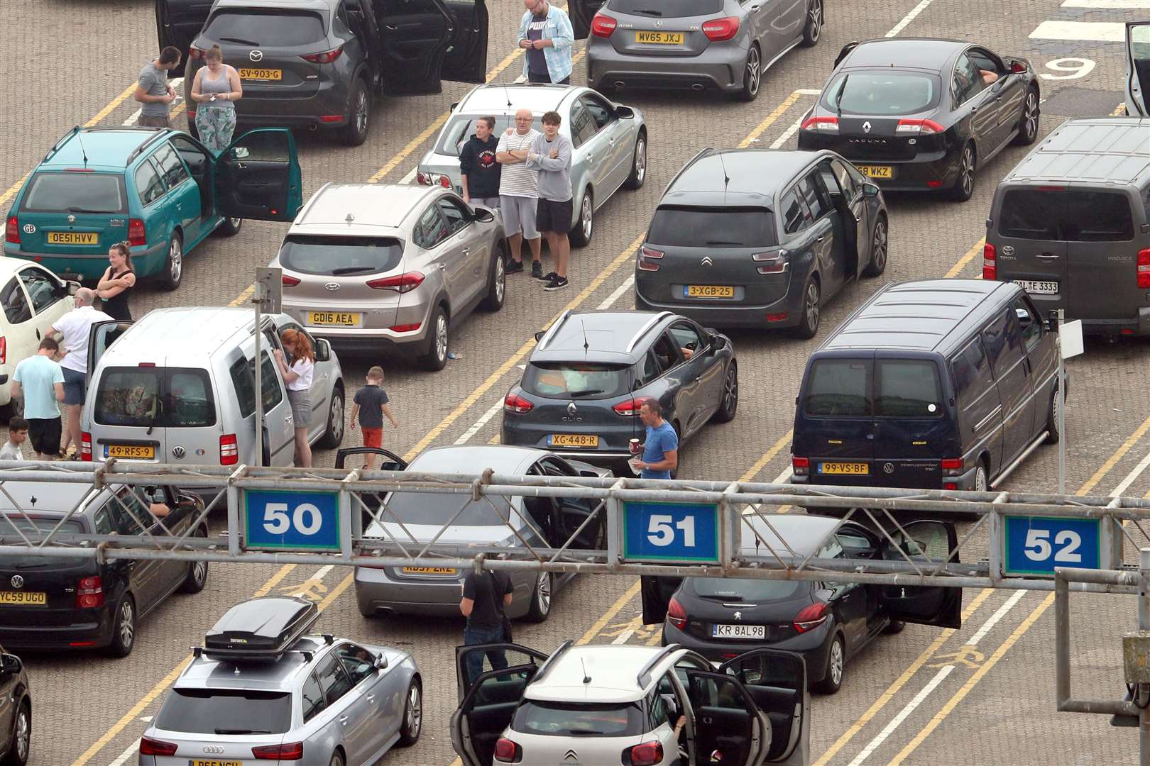 Many had caught the ferry across the Channel earlier in the day (Gareth Fuller/PA)