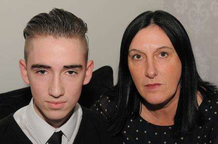 Daniel with his mum Clare Whalin