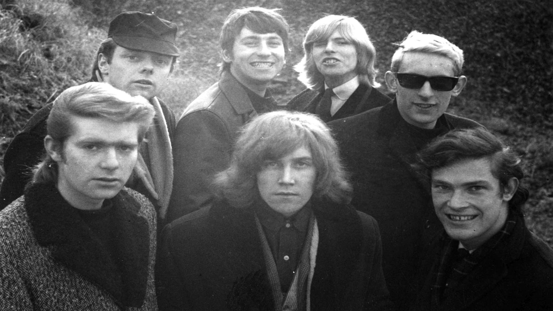 A young David Bowie and the Manish Boys in Maidstone's Mote Park in 1964.