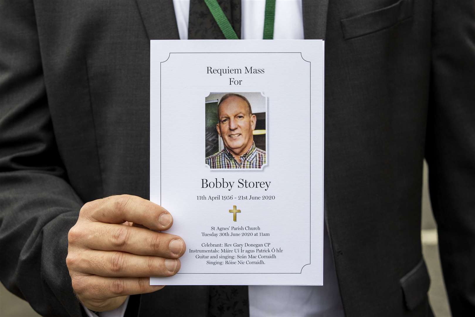 The order of service for the funeral of Bobby Storey (Liam McBurney/PA)