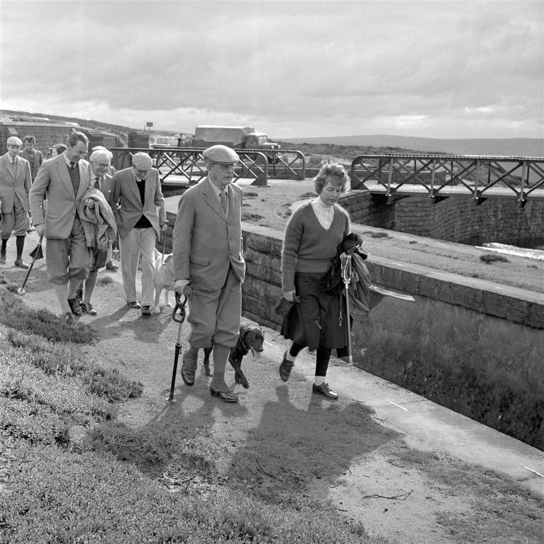 Prime Minister Harold Macmillan pictured in 1961 during a grouse shooting holiday in Yorkshire (PA)