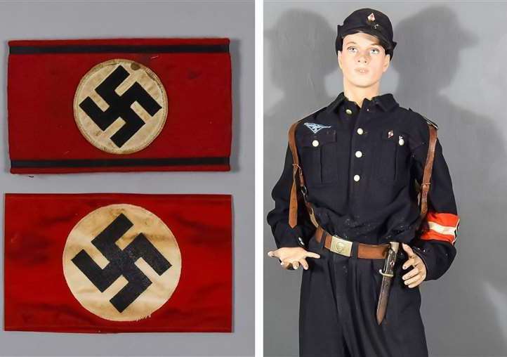 Some of the items of Nazi memorabilia on sale