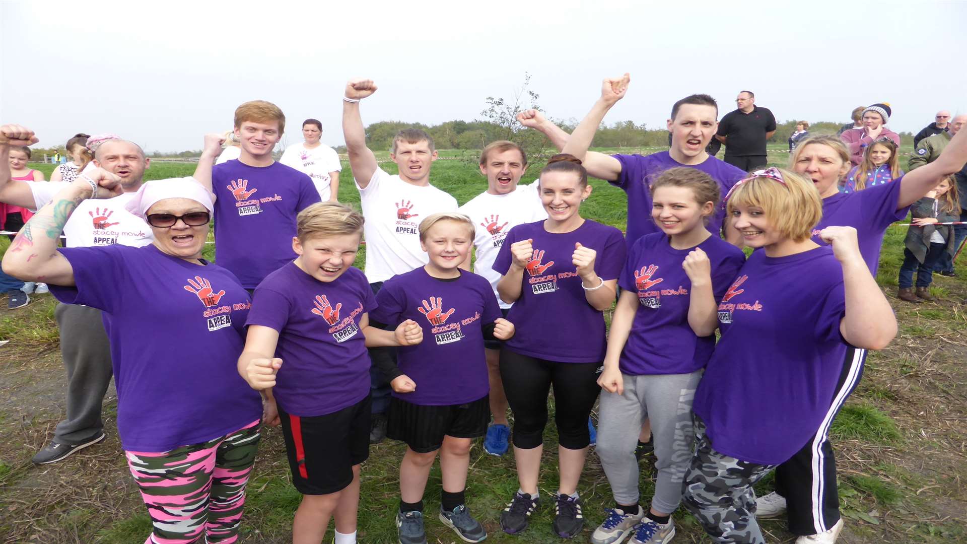 Stacey Mowle Appeal supporters at the start line