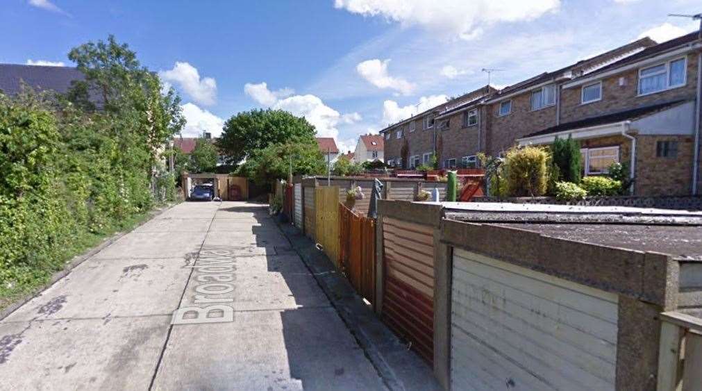 Garages off Gillingham Broadway. Picture: Google