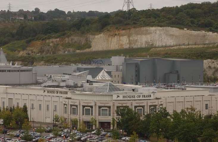 Two of the alleged thefts took place at Bluewater Shopping Centre. Picture: Jim Rantell