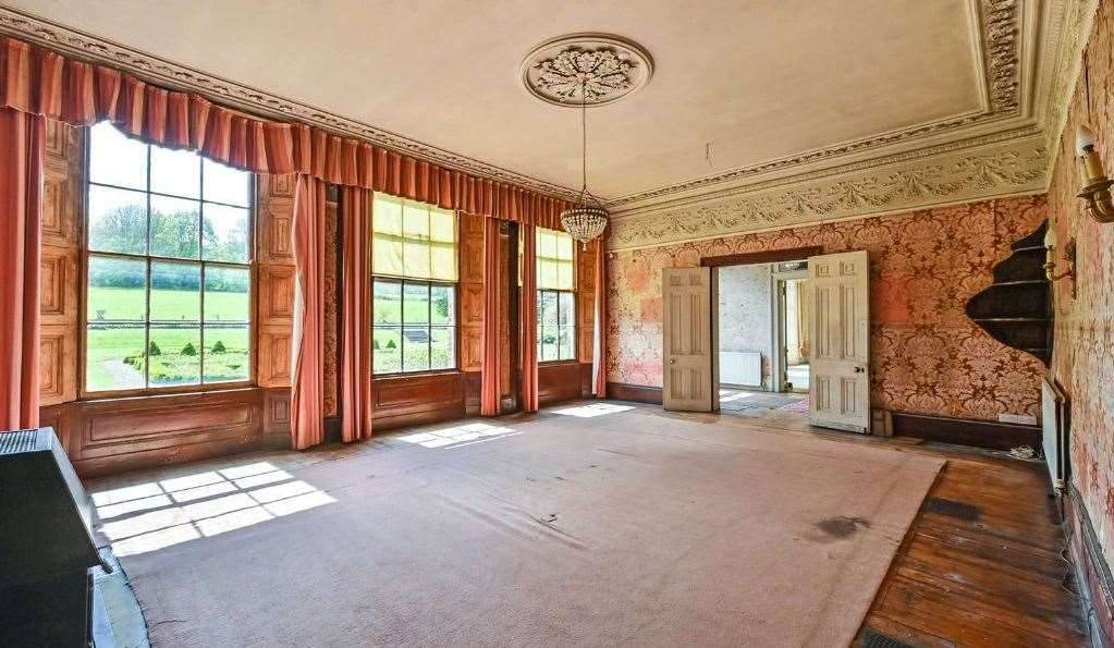 The rooms at Denton Court have a faded elegance, ripe for restoration