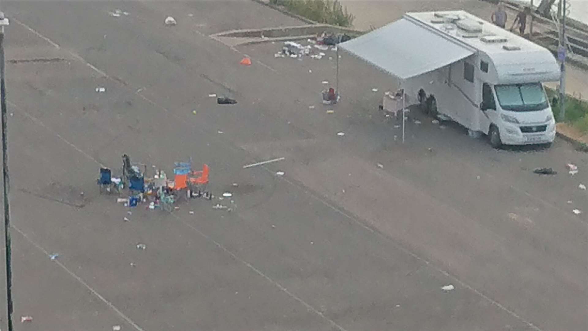 A mess has been left at the car park. Pic: Andy Smith