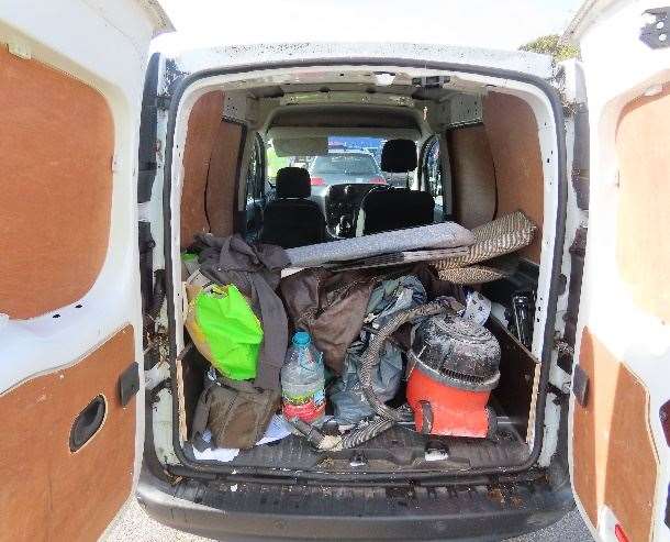 The back of Canning’s van that was used to transport cocaine around London (Organised Crime Partnership/PA)