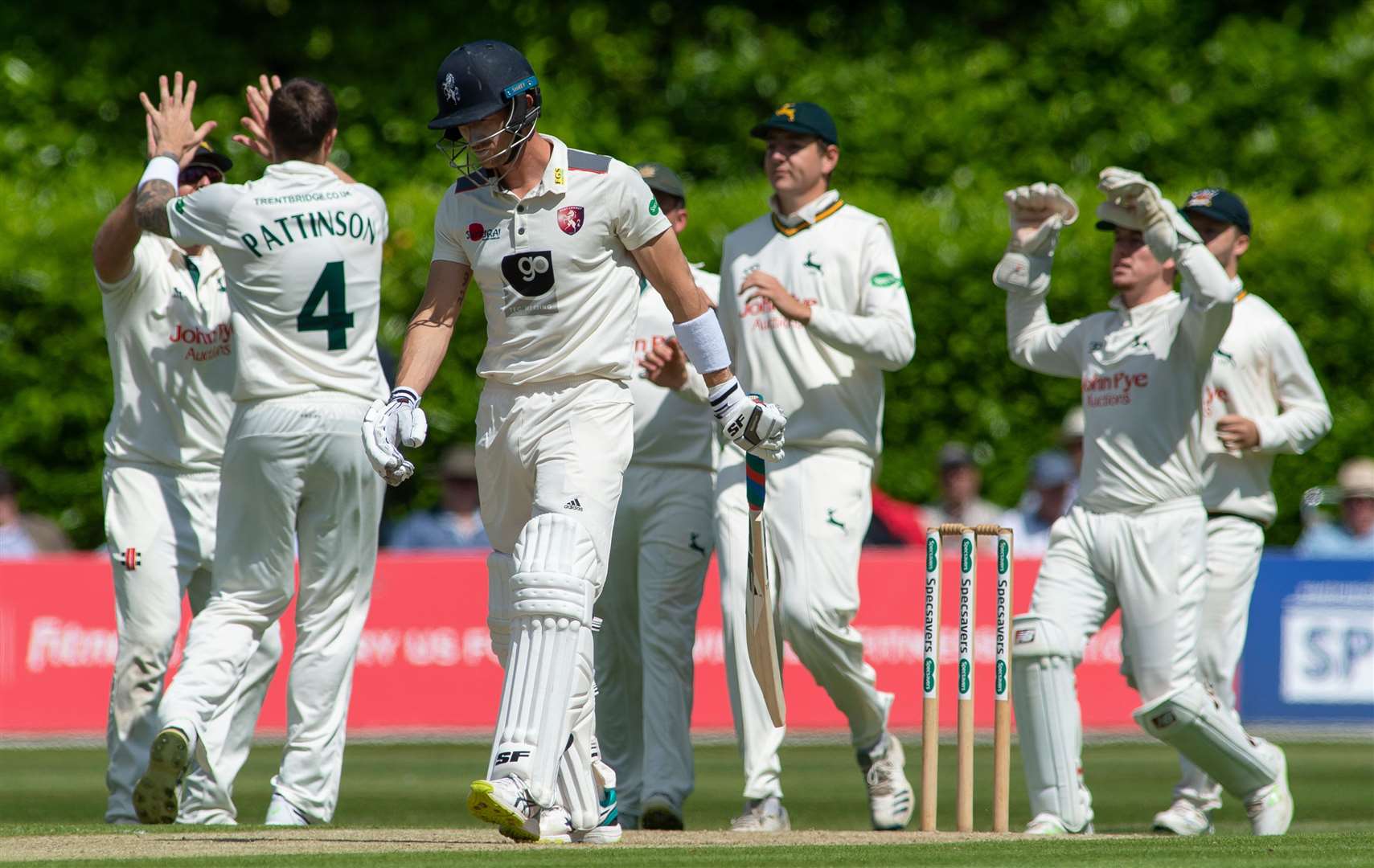 Joe Denly departs for eight against Nottinghamshire. Picture by: Ady Kerry