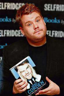 James Corden with his autobiography. Picture: Ian West/PA Photos