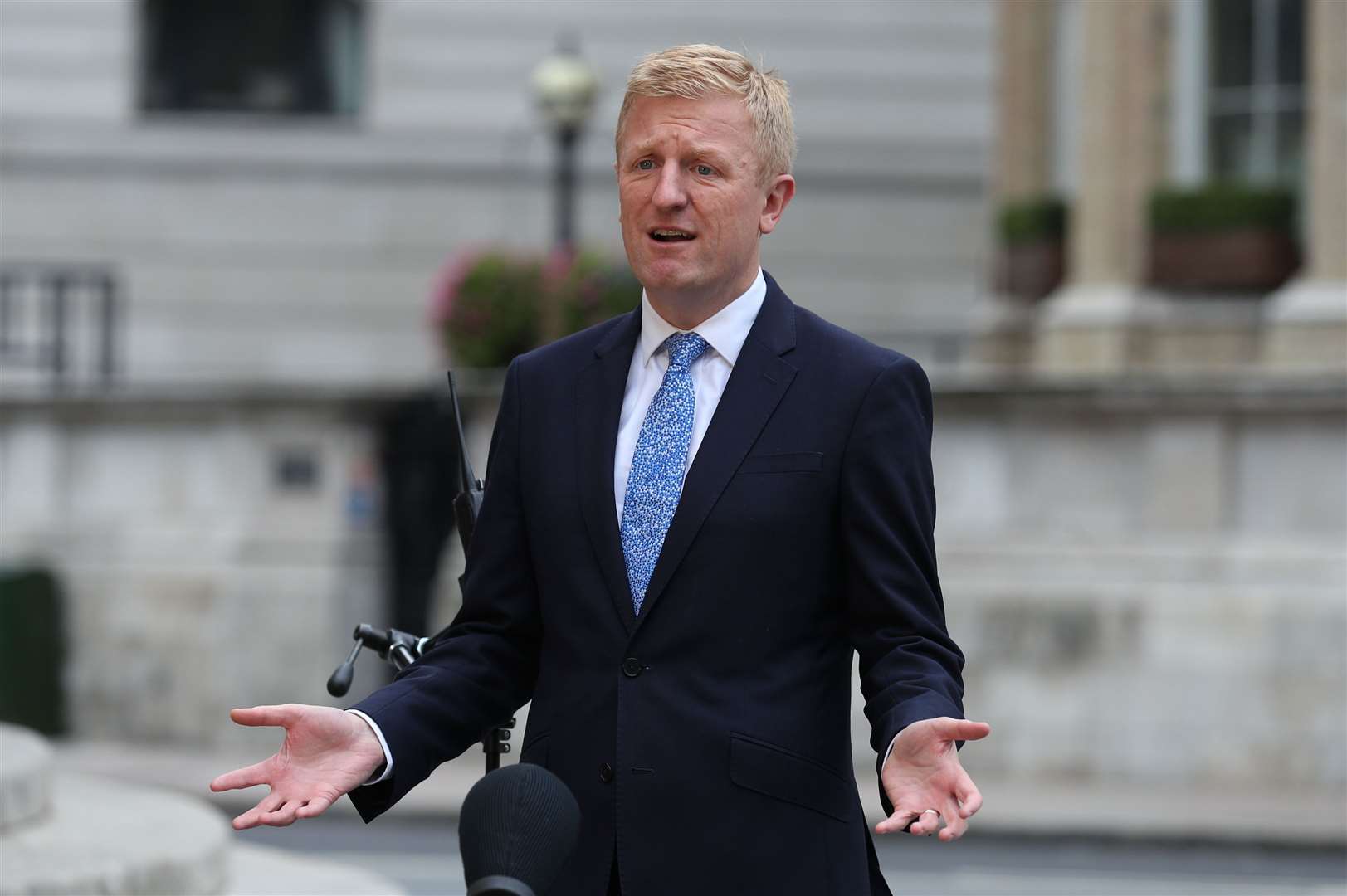 Oliver Dowden has put the onus on online firms to remove racist abuse (Yui Mok/PA)