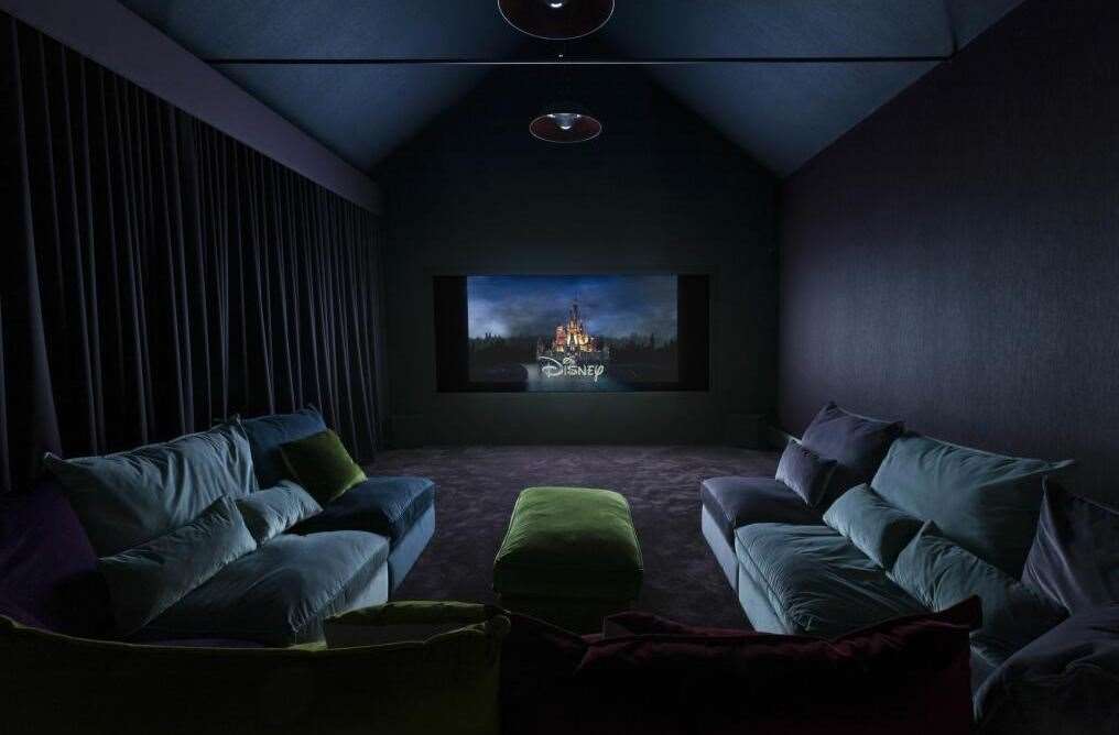 The cinema room at Oxney Court near Dover. Picture: Miles and Barr