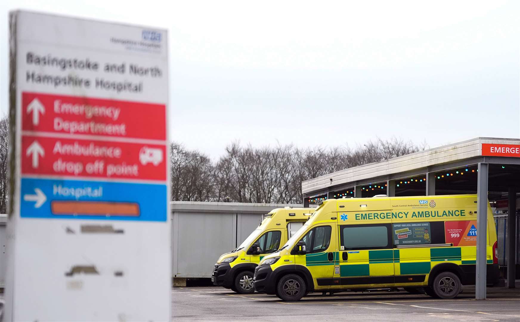 Hampshire Hospitals NHS Foundation Trust declared a critical incident on Tuesday because of ‘sustained pressure’ at its Basingstoke and Winchester hospitals (Andrew Matthews/PA)