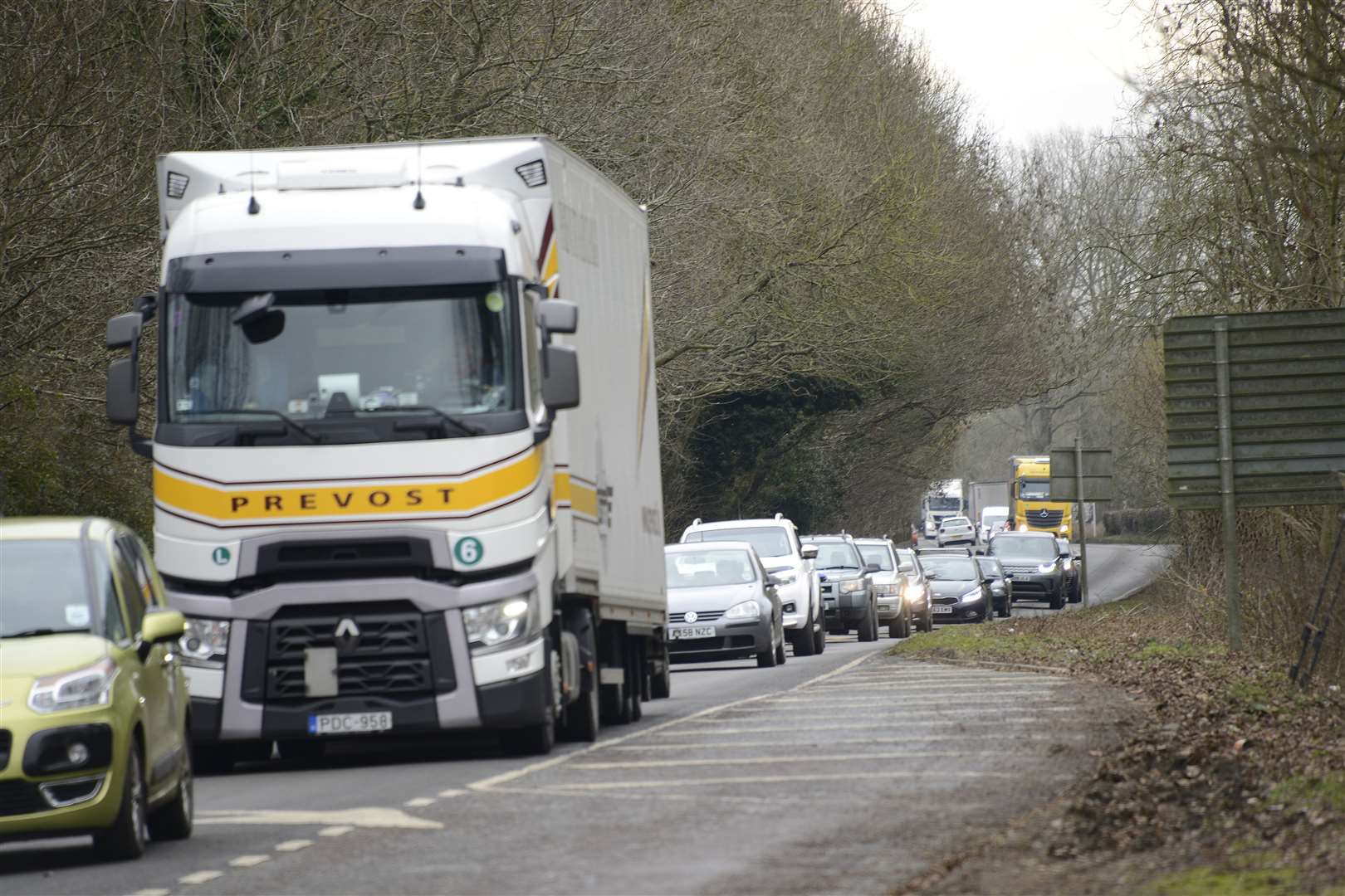 A lorry on the M20 junction 10a. Picture: Paul Amos