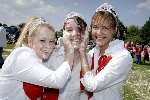 Sophie Wallace, Helene Gowel and Moira Mitchell had a sweet time at last year's World Custard Pie Championships at Maidstone's Mote Park. Picture: Matthew Walker