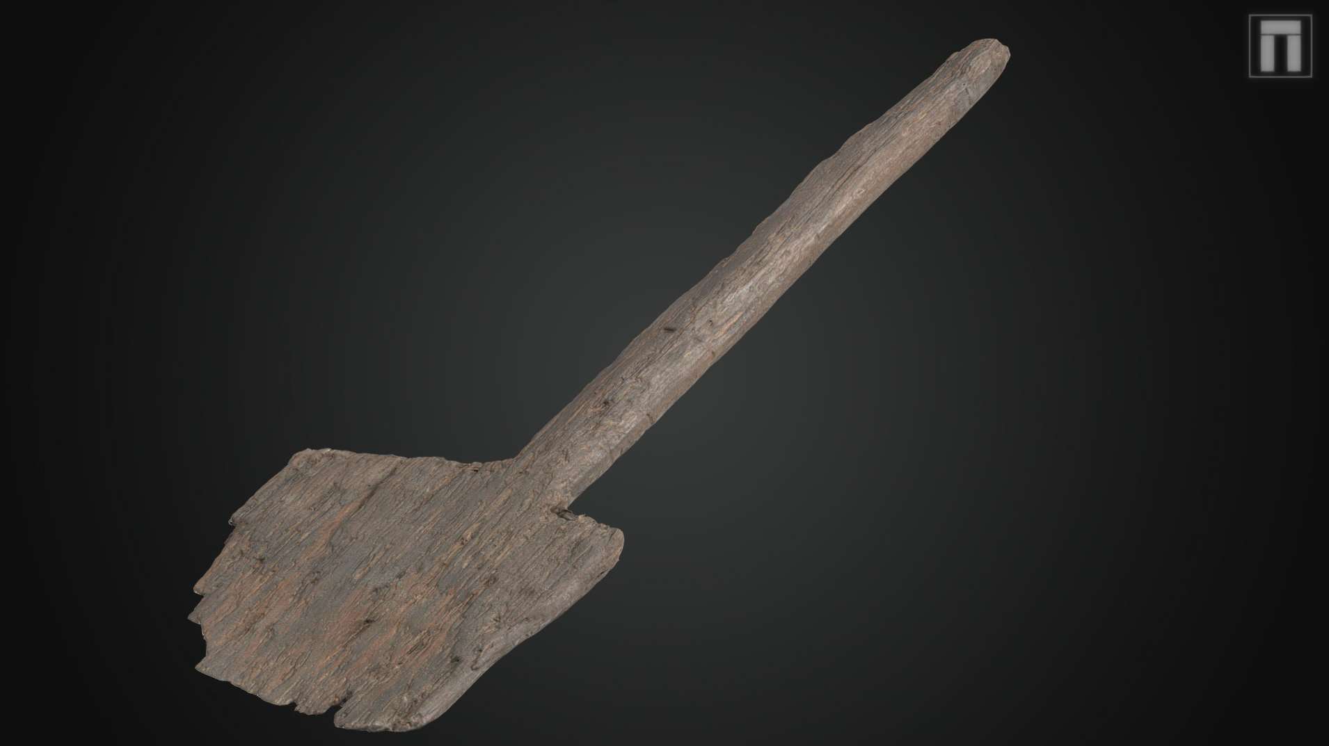 A model of the prehistoric wooden spade discovered at The Moors at Arne ( Wessex Archaeology/PA)