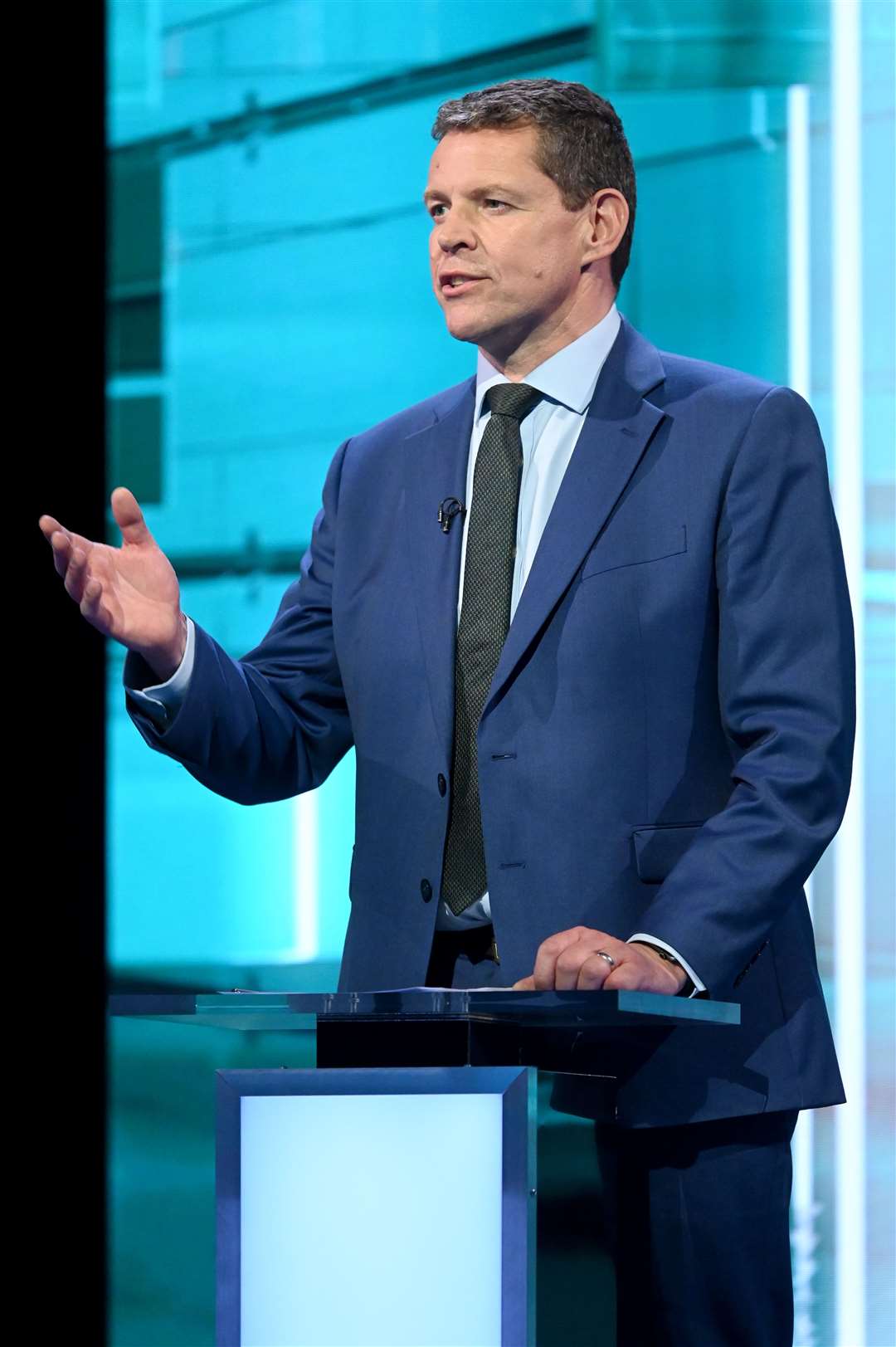 Plaid Cymru’s Rhun ap Iorwerth takes part in the ITV Election Debate (Jonathan Hordle/ITV/PA)