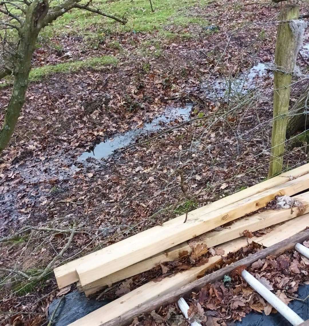 The culprits broke through a fence to access the club. Picture: Kingsnorth Golf Club