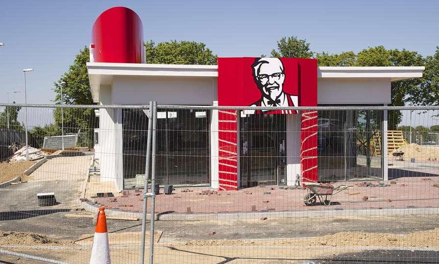 The KFC starts to take shape at Courteney Road, Gillingham