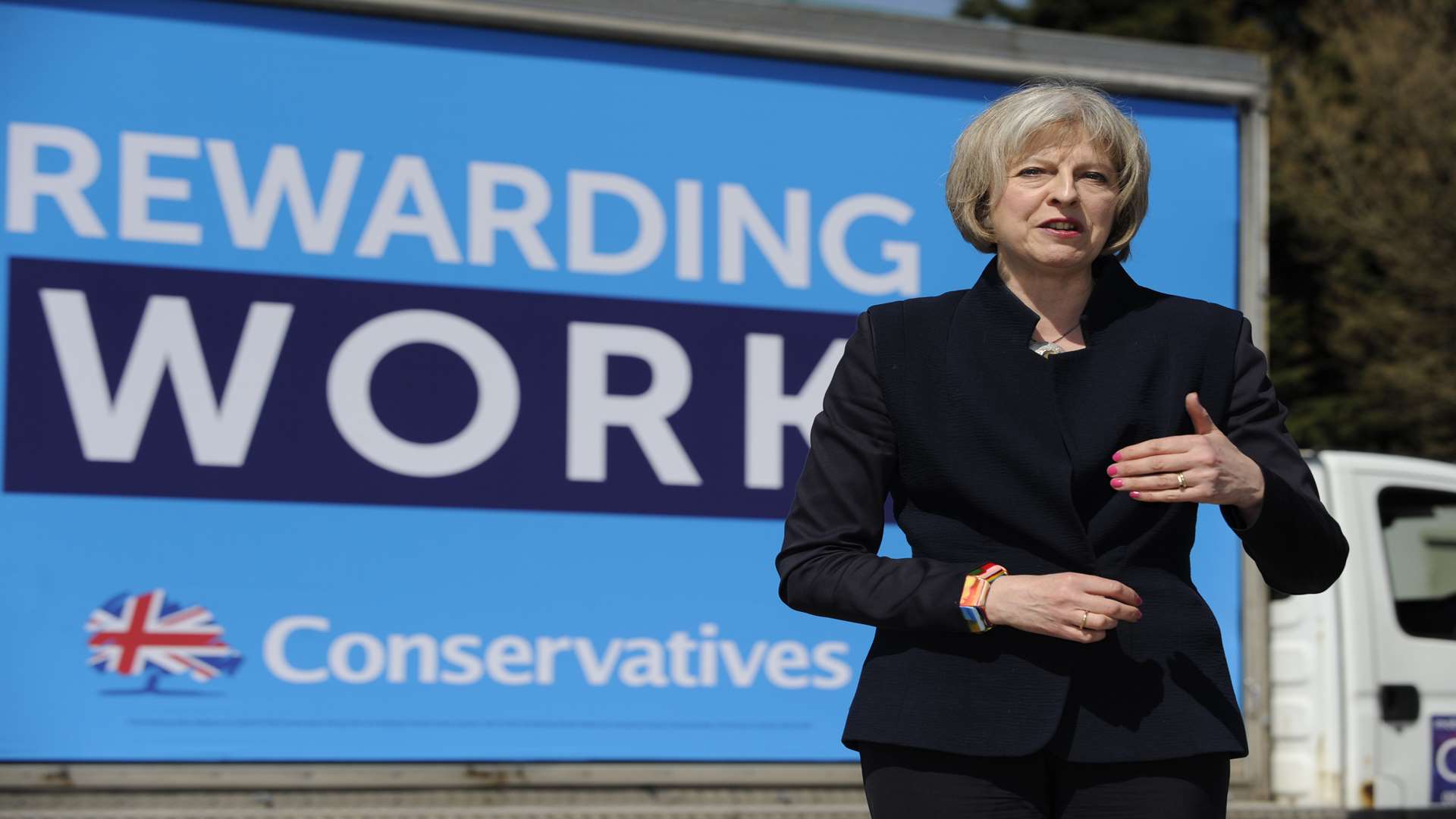 Theresa May speaking in Thanet