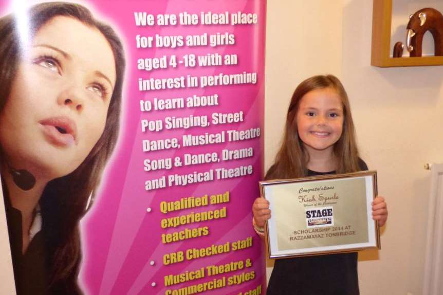 Kiah Spurle was awarded with a scholarship from Razzamataz after auditioning this year