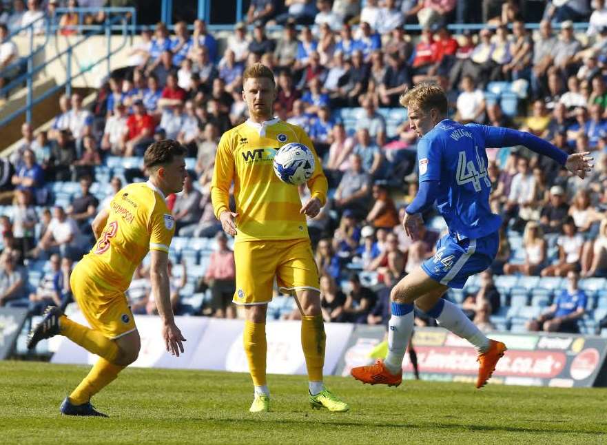 Josh Wright challenges for the ball Picture: Andy Jones