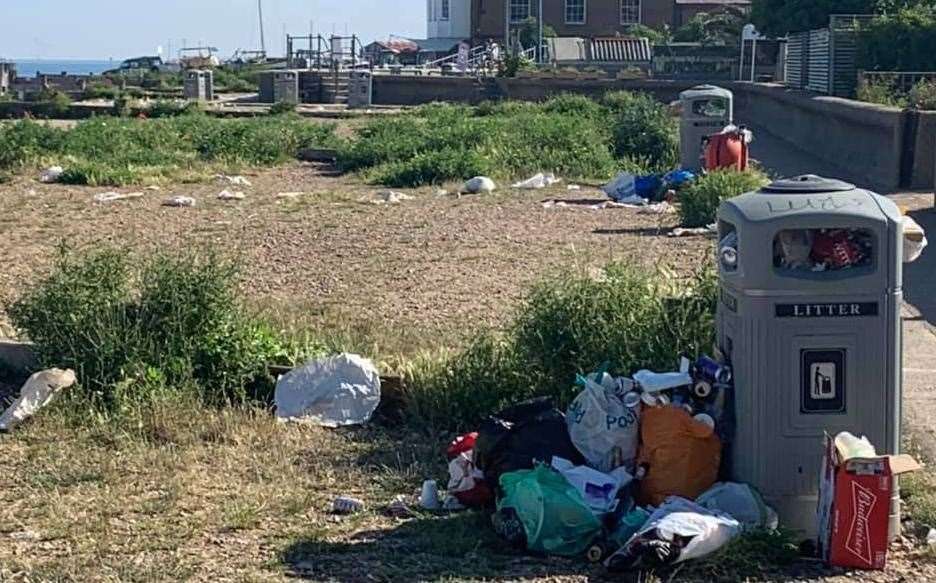 Rubbish - such as this left on Whitstable beach - enrages (quite rightly) the locals. Picture: Ali Parkin