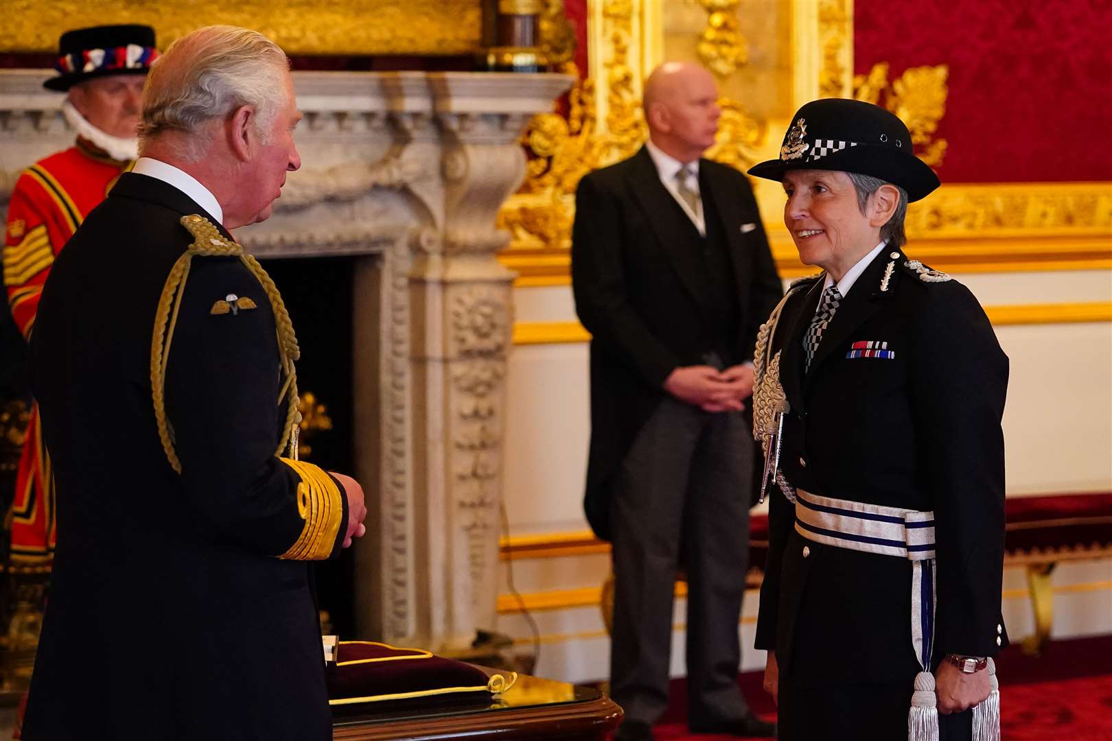 Charles makes Dame Cressida a dame commander (Aaron Chown/PA)