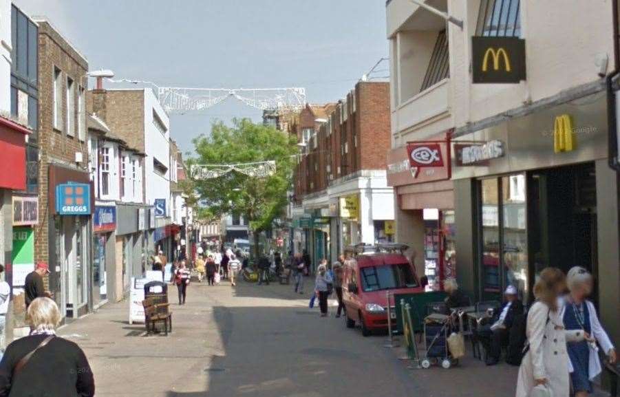 A teenager was arrested after a disturbance broke out in Margate High Street. Picture: Google