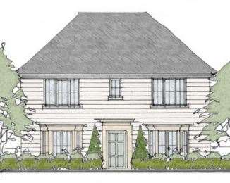 An artist's impression of one of the houses planned for Cauldham Lane, Capel-le-Ferne. Picture: Clague Architects