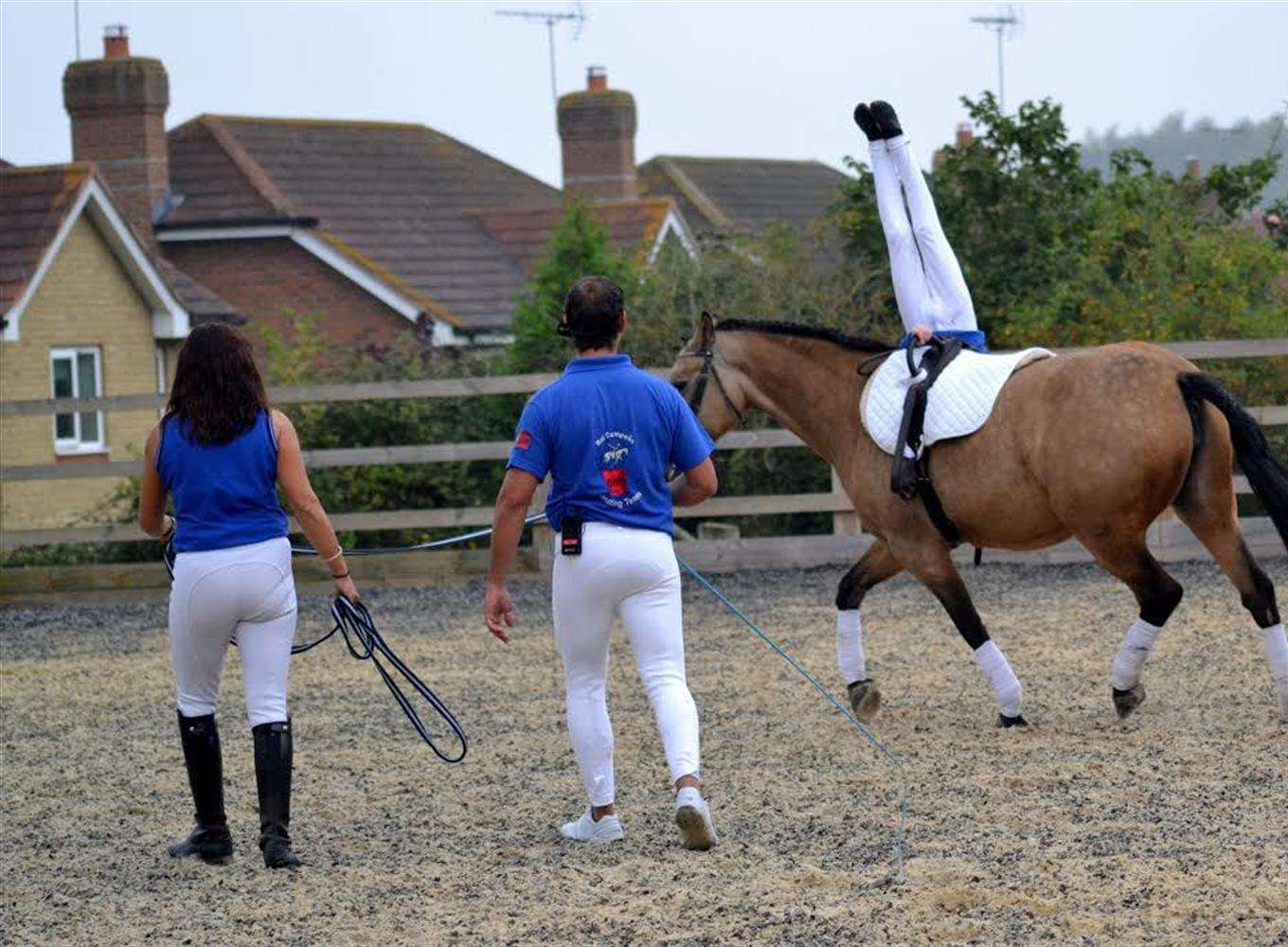 Students at Borden Riding School in Sittingbourne display horsey skills ...