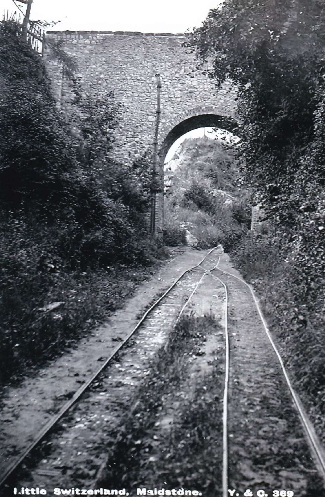 The tramway opened out into two tracks as it neared the river